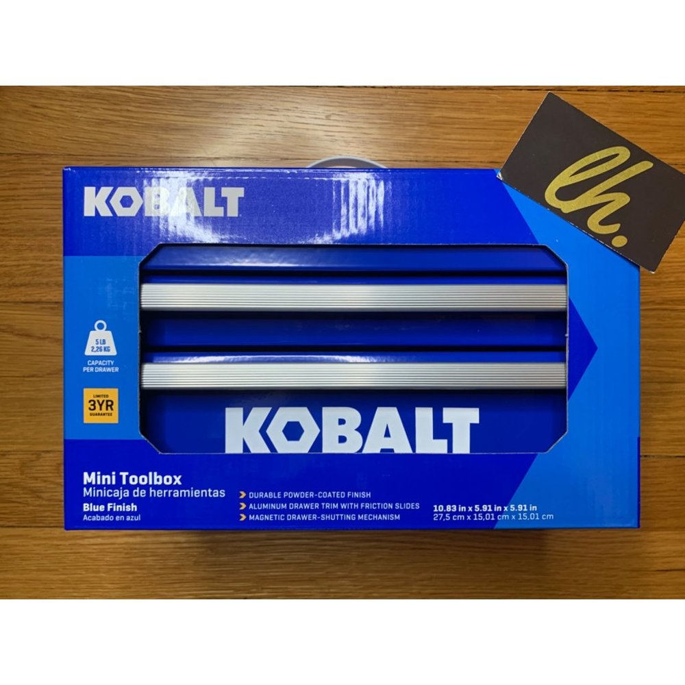 New 25th Anniversary Kobalt Mini Toolbox Blue Two Drawer